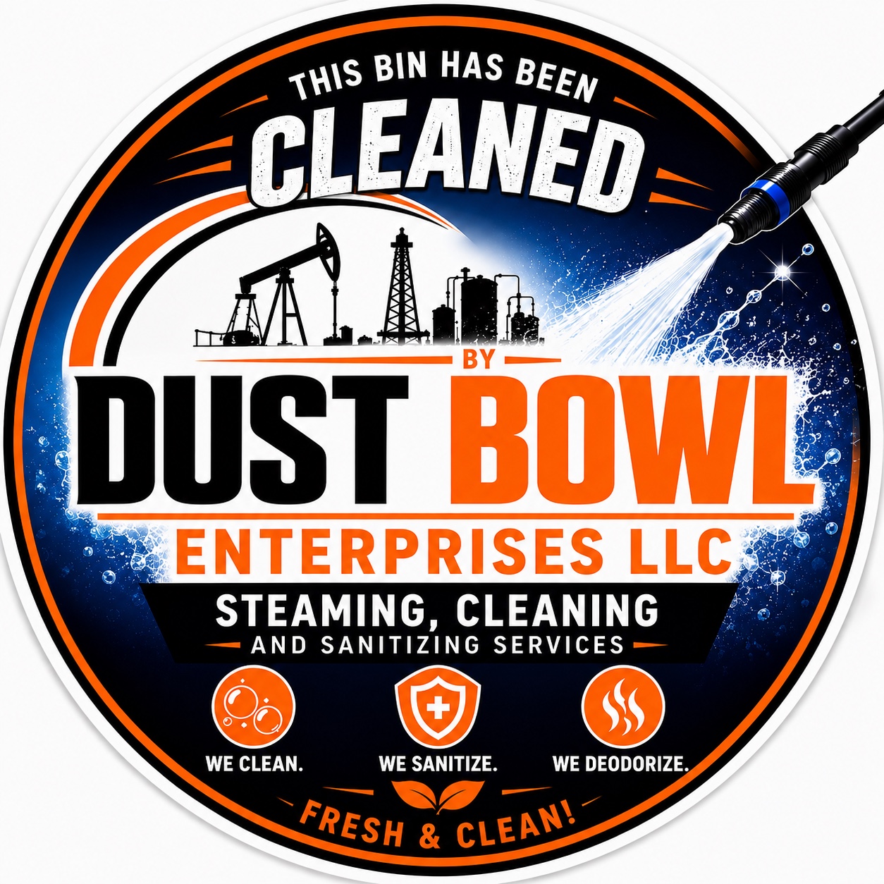 This bin has been cleaned by Dust Bowl Enterprises
